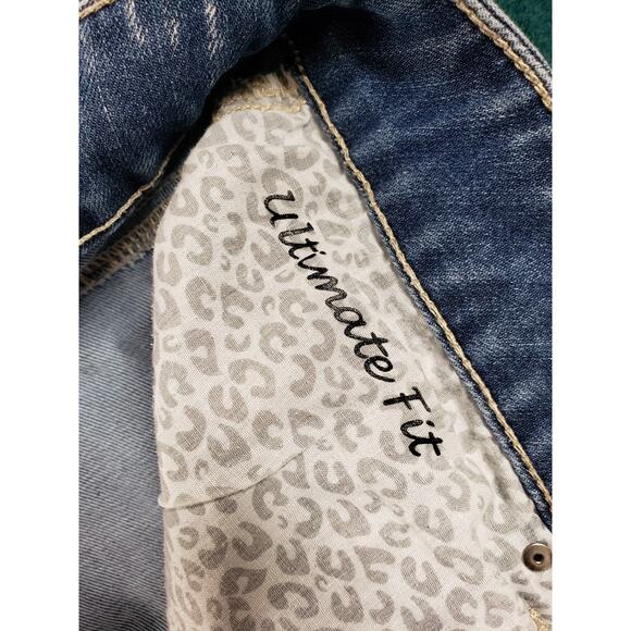 Chicos Jeans 1 US Size 8 Womens Blue Stretch Denim Pants Mid Rise Straight - Picture 4 of 12